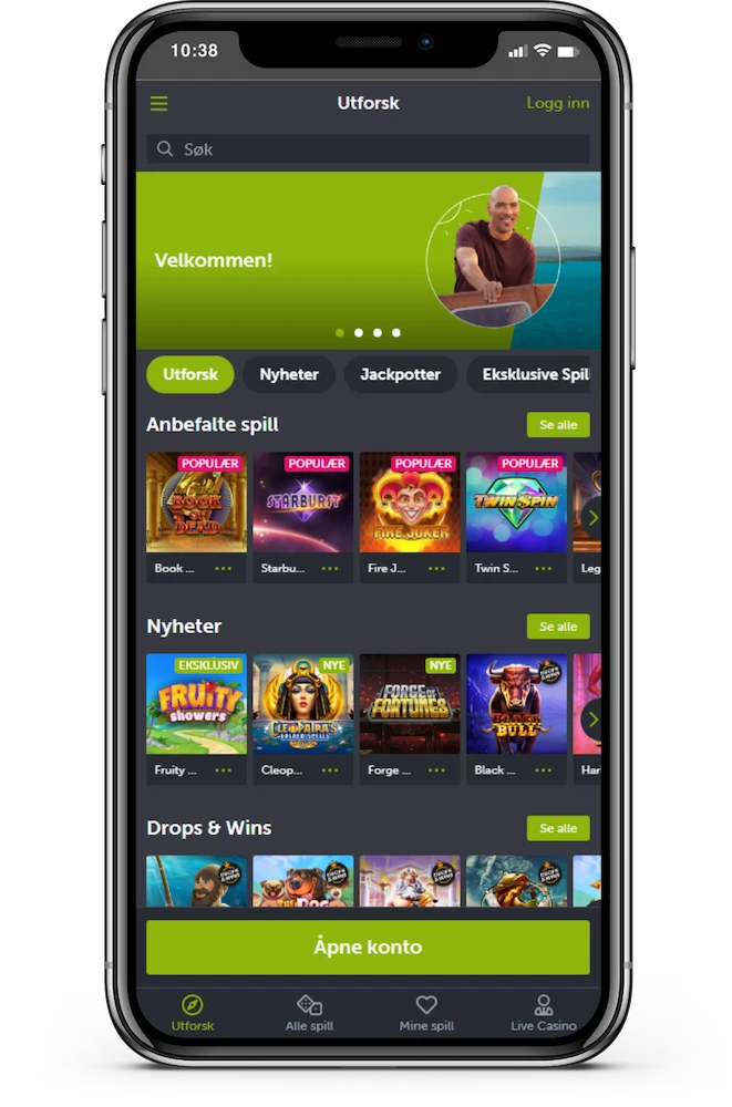 ComeOn casino på mobil