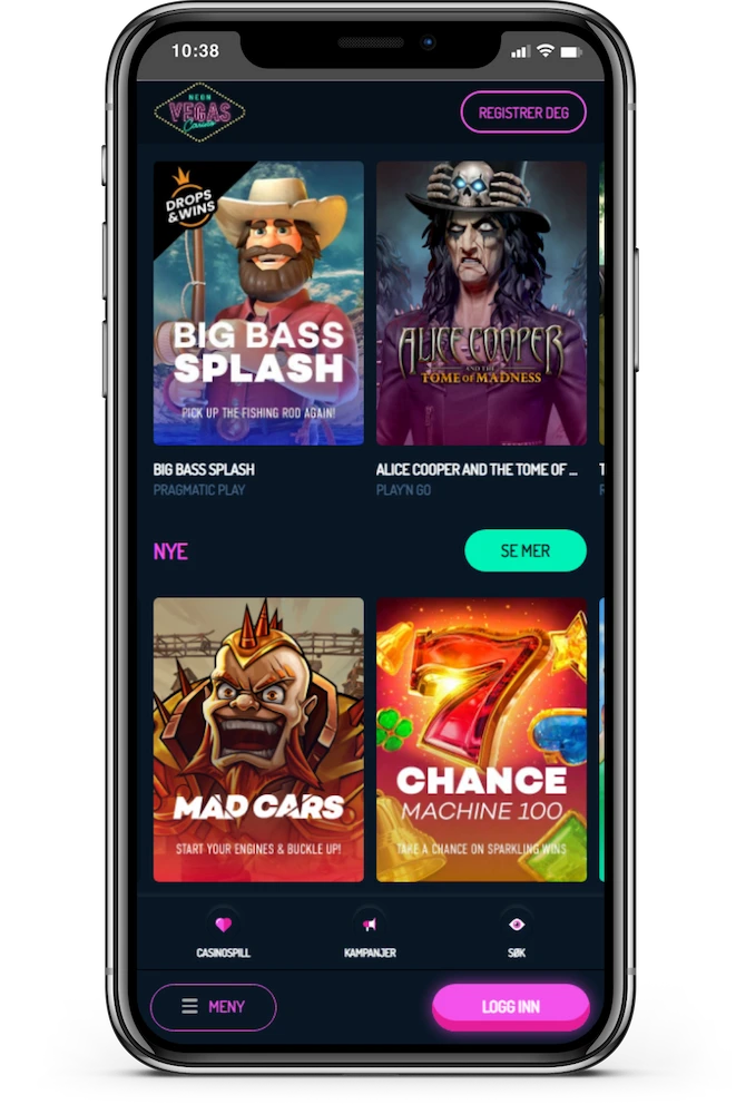 NeonVegas casino på mobil