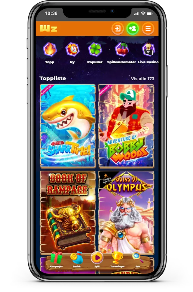 Wazamba casino på mobil