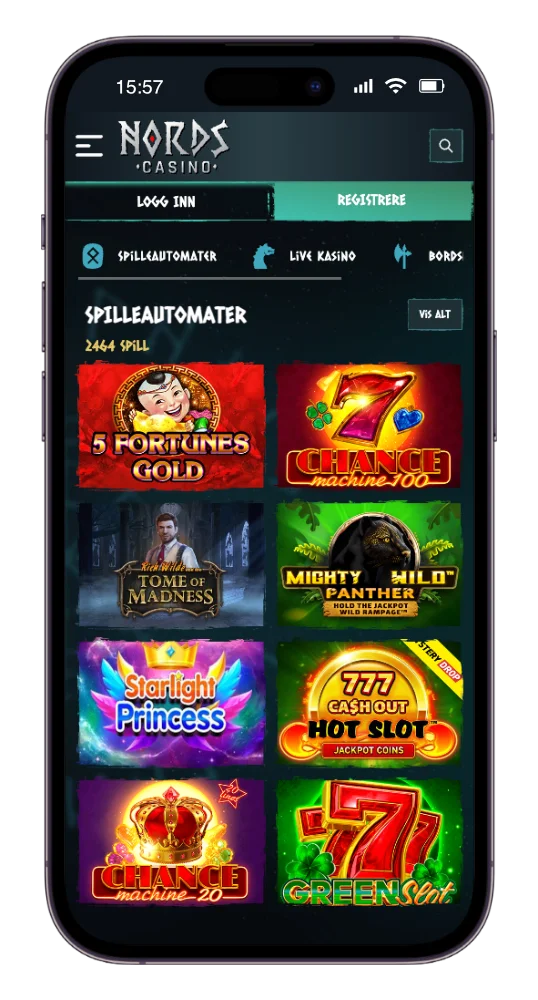Nords Casino på mobil
