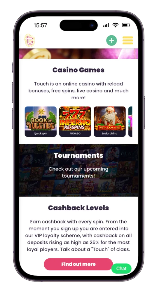 Touch Casino på mobil
