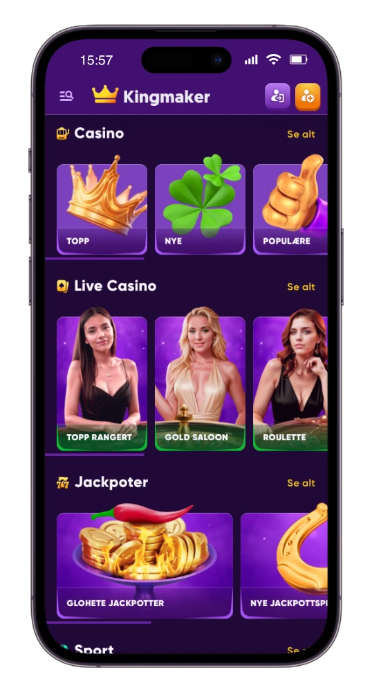 Kingmaker mobilcasino