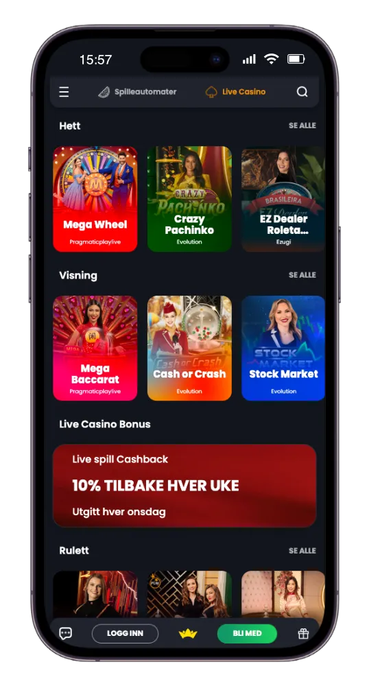 Bitkingz mobilcasino skjermbilde