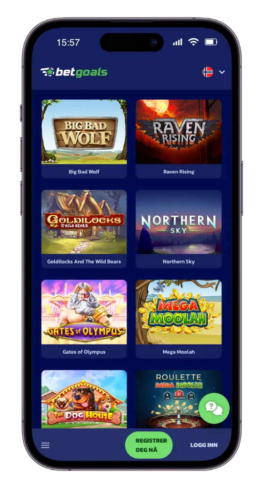 BetGoals casino på mobil